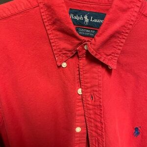 Ralph Lauren Men's Bold Red Button Down Shirt